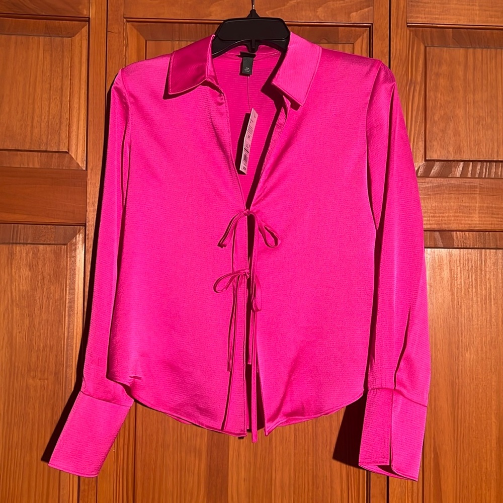 NWT pink long sleeve top